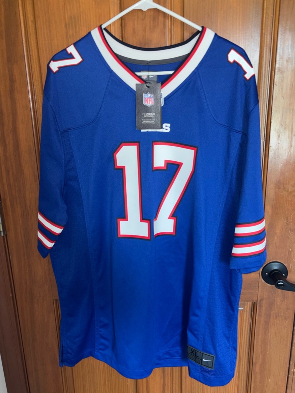 NFL Blue Men's Football Jersey XL with Team Patches-Nike